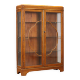Antique Art Deco display cabinet in walnut, Italy, 20th century