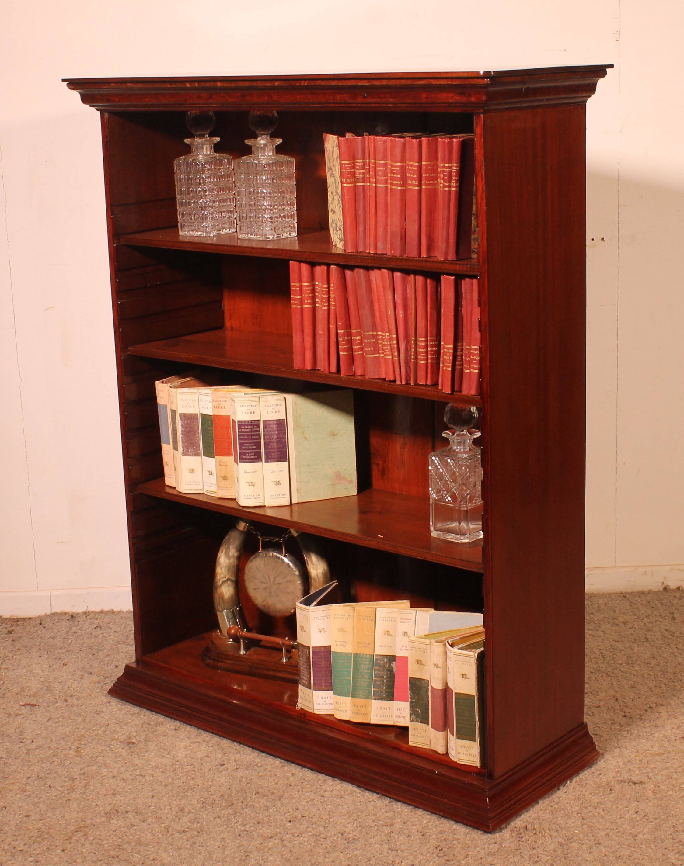 Bibliothèque Ouverte En Acajou 19° Siècle-angleterre