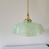 Pastel green Clichy glass pendant lamp