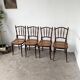Set of 4 Fischel caned bistro chairs