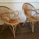Paire de fauteuils corbeille