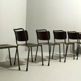 Model 106 Chairs by W. H. Gispen for Delft, 1950s, Set of 6