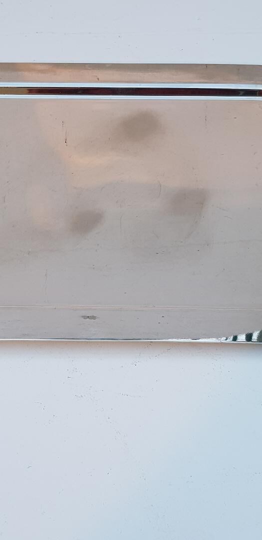 70s silver metal tray