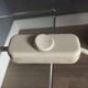Egon Hillebrand Space Age table lamp, orange base, white shade, 1960s