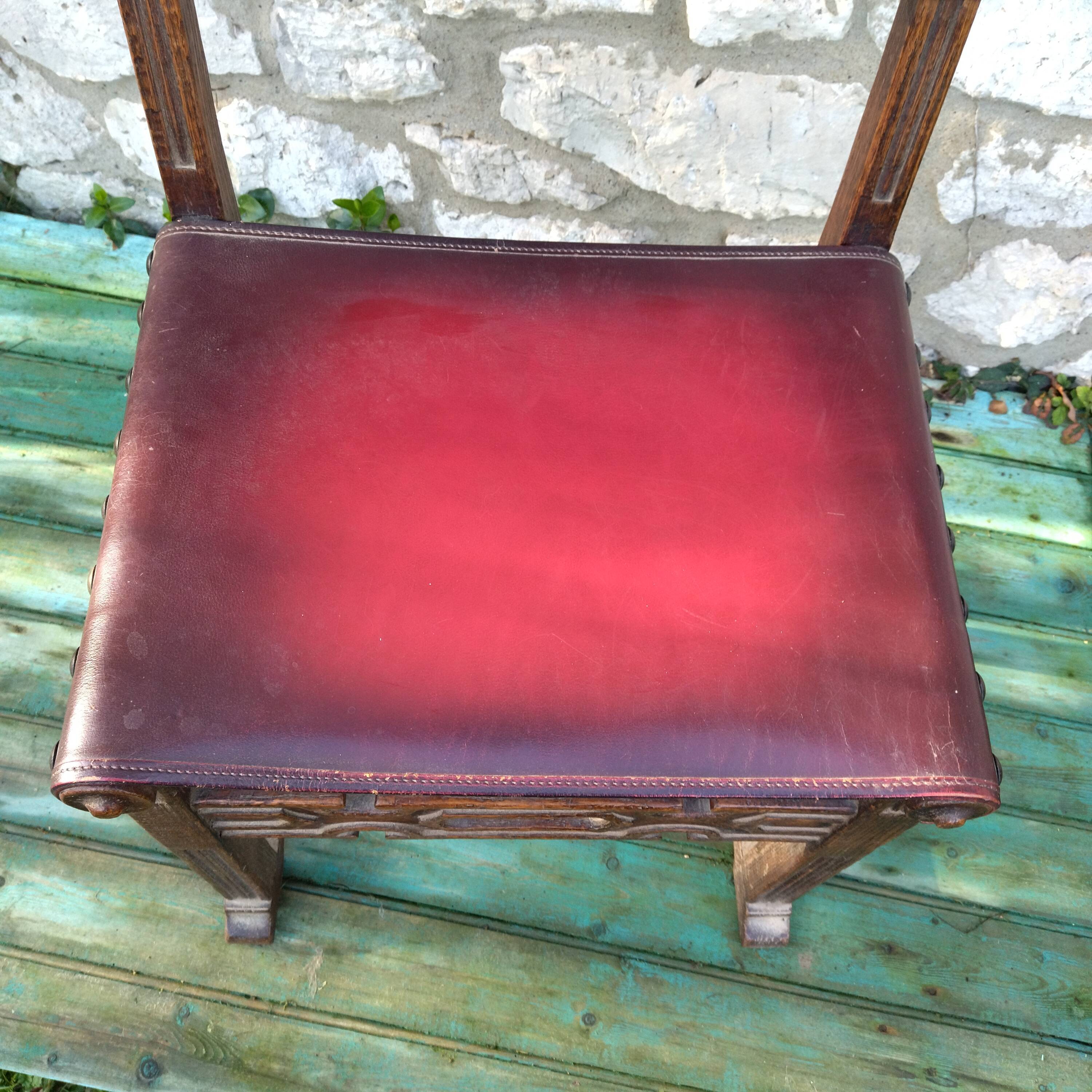 Carved wooden chair medieval style heroic fantasy