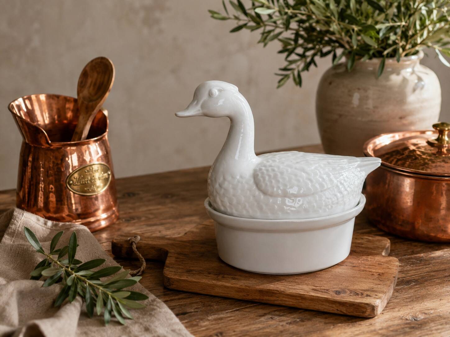 Zoomorphic duck terrine