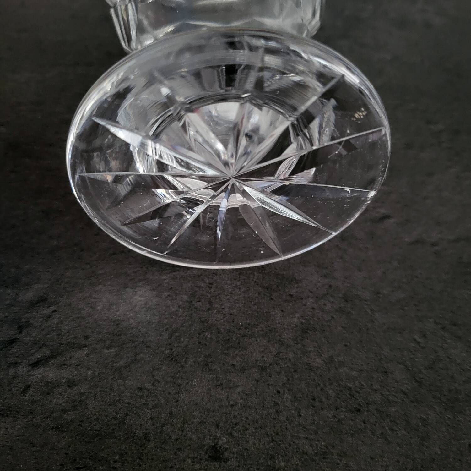 Vintage Bohemian crystal vase in excellent condition.