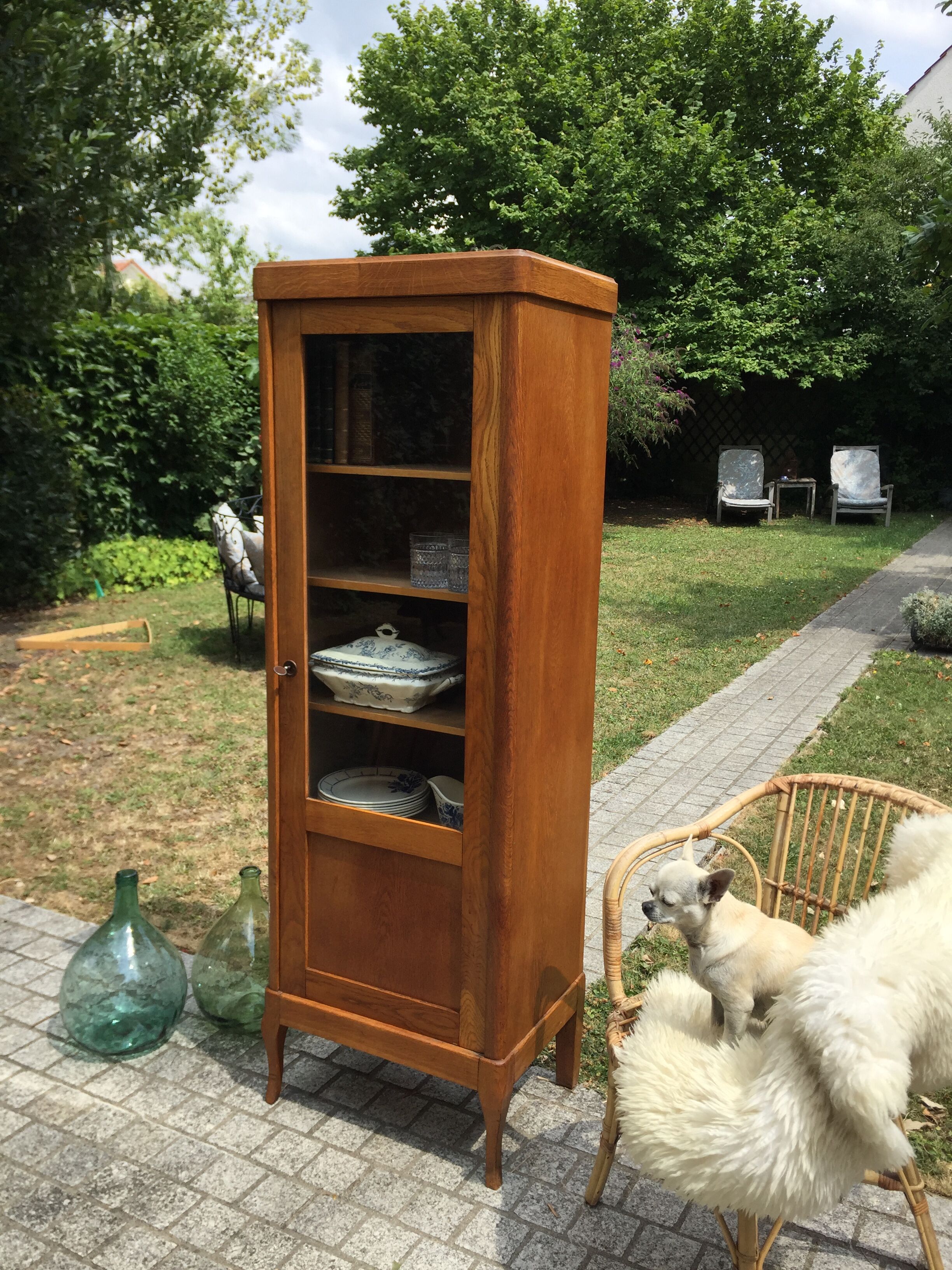 Cabinet with showcase vintage 1960 hosier