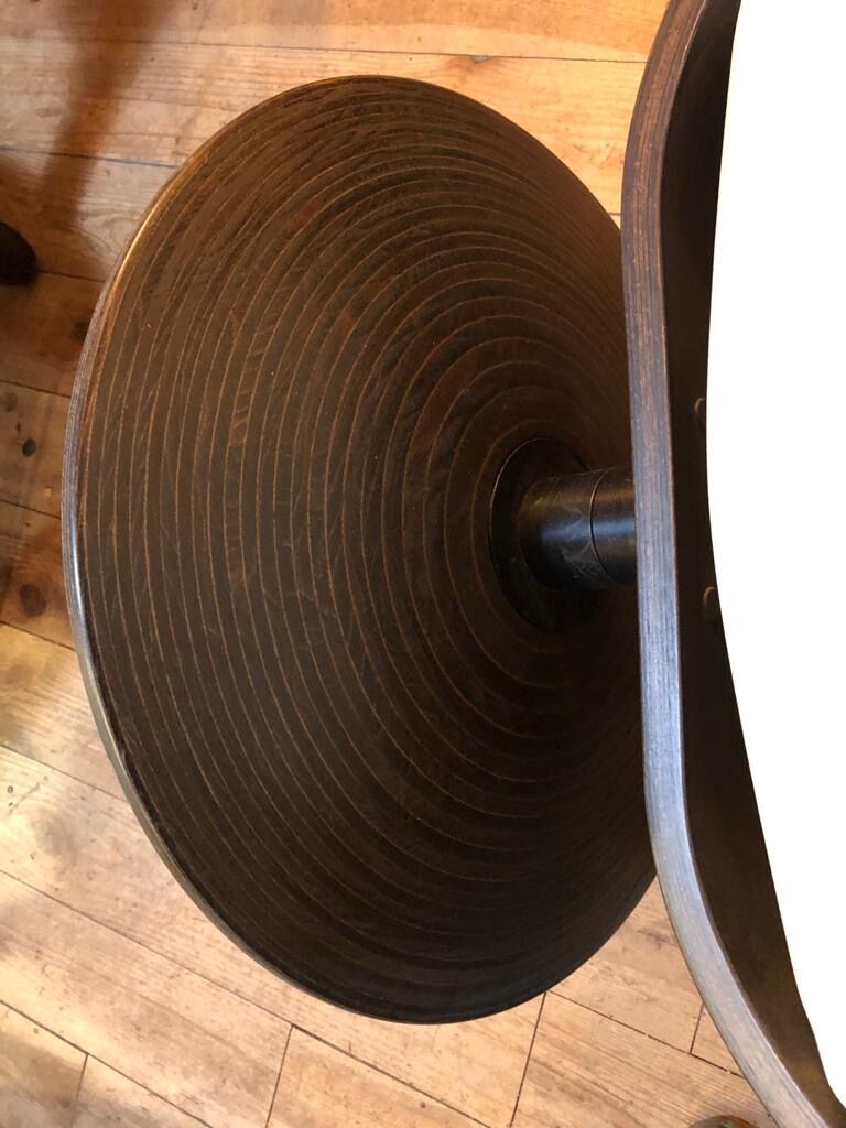 White leather armchair and ottoman