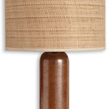 Sandstone and rabane lamp