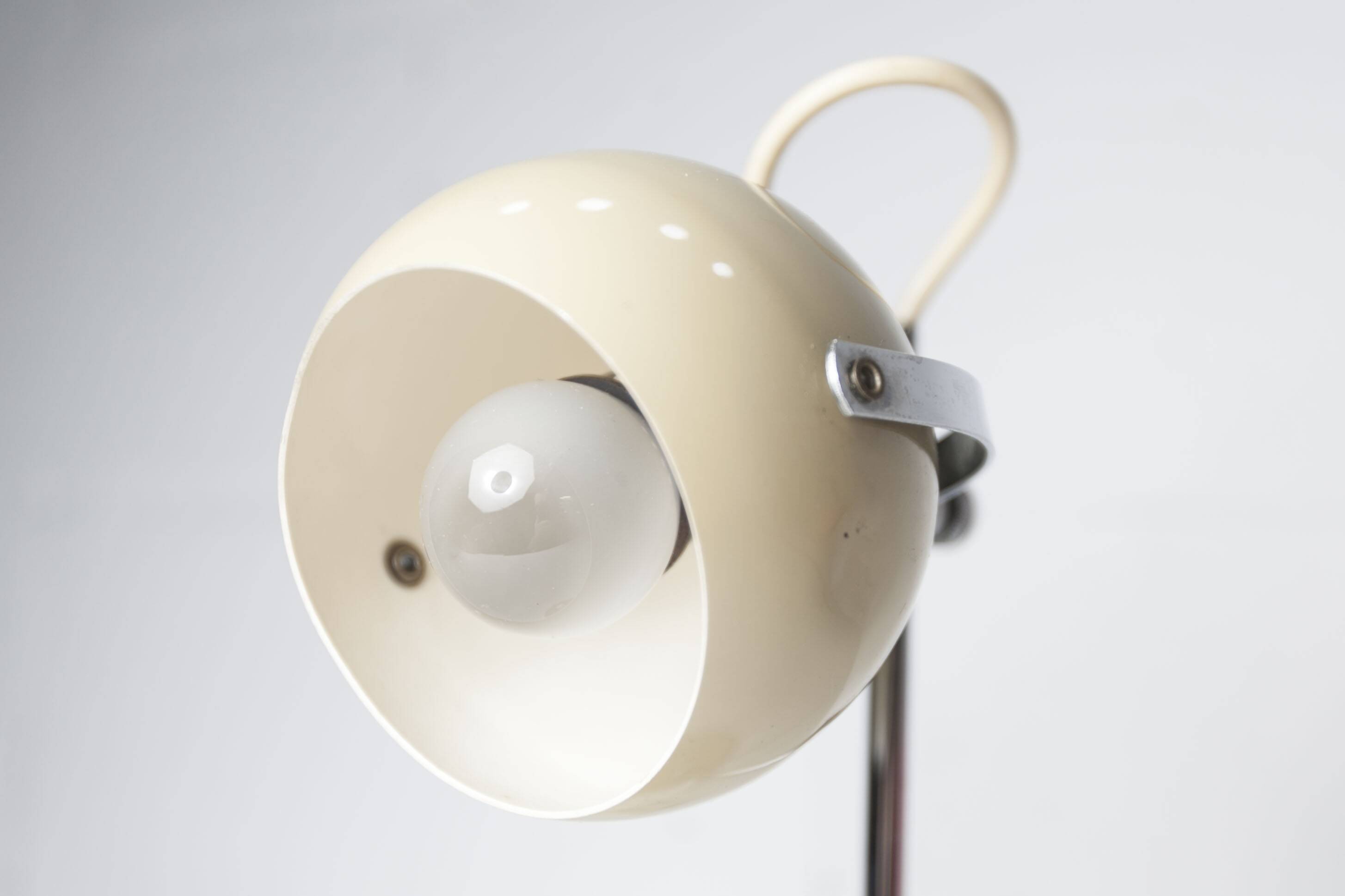 Vintage beige eyeball lamp 1970