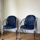 Souvignet chairs tubular chrome vintage modernist