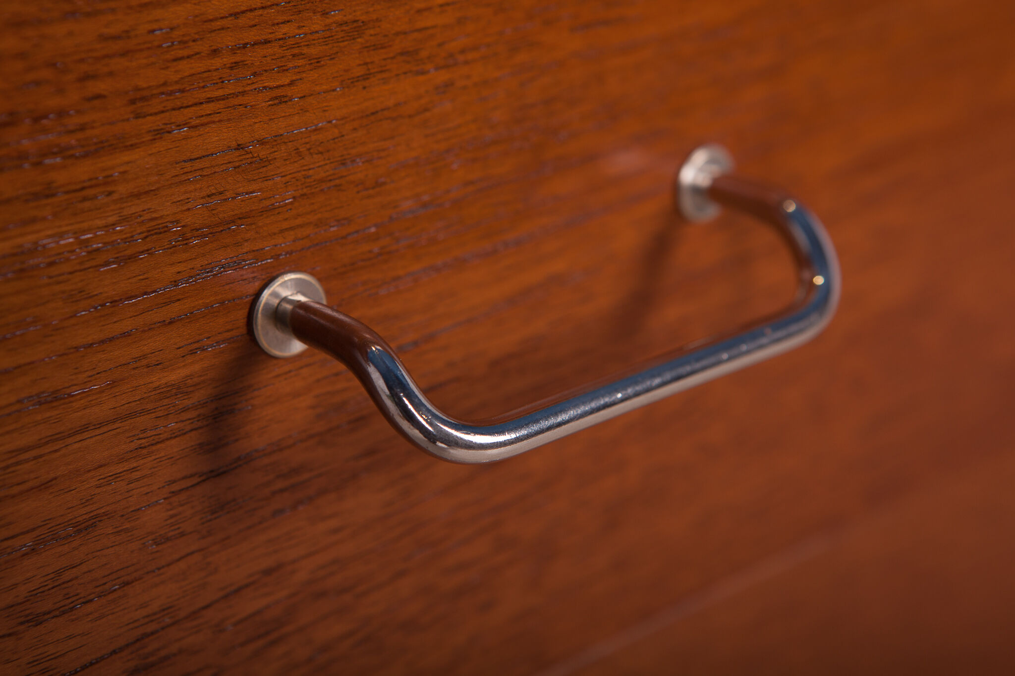 Mid-century danish teak & chrome desk, 1960s