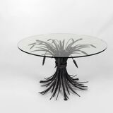 Coffee table with ears of wheat, "Coco Chanel" by Goossens, Circa 1970