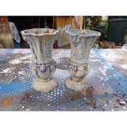 Pair of cast iron vases from 1900 from Charleville-Mézières