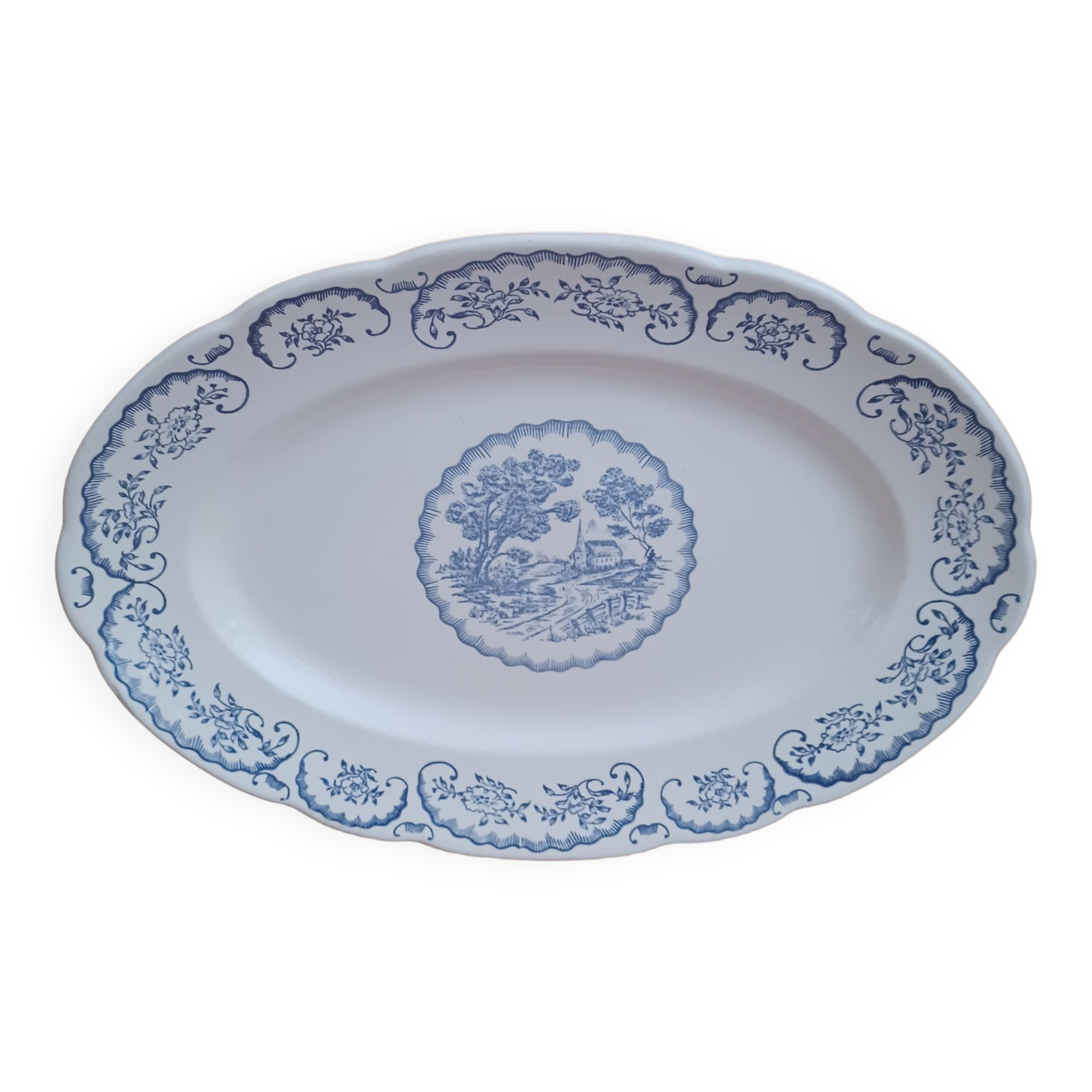 Digoin Sarreguemines oval dish.