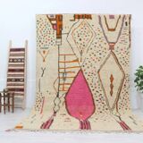 Handmade wool Berber rug 302 x 197 cm