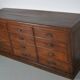 Antique Oak Apothecary / Filing Cabinet, France, 19th Century