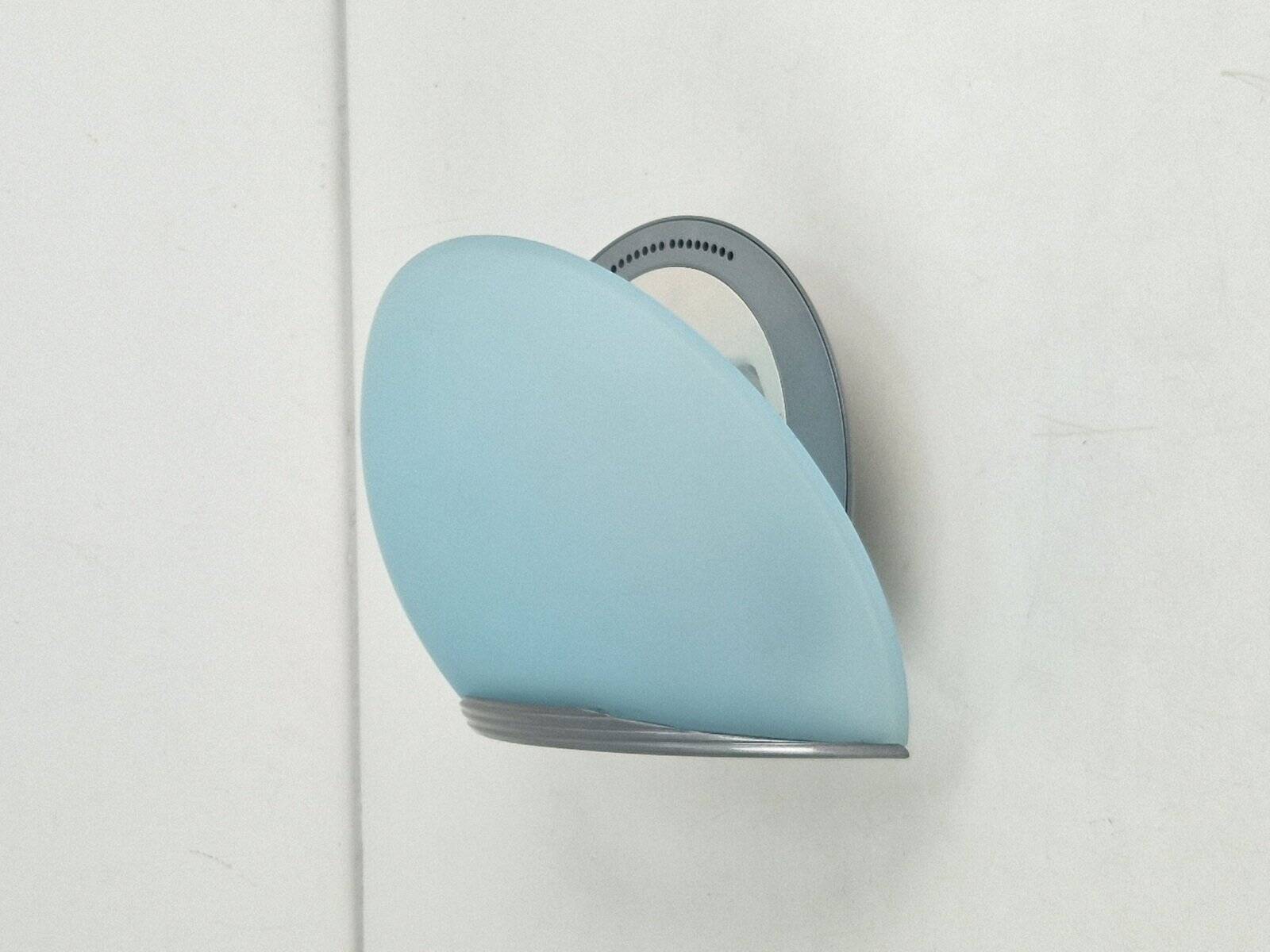 Shell Glass & Metal Wall Lamp by Alvaline Bologna, Italy, 1980s