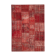 Hand-knotted oriental overdyed 177 cm x 248 cm red patchwork rug