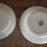 Set of two Terre de fer Parmentier hollow plates