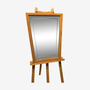 Mirror with wooden frame