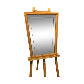 Mirror with wooden frame