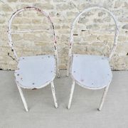 Paire de chaises Mobilor, en métal et bois