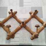 Porte manteau ancien en bambou vintage