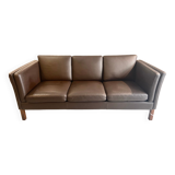 Danish leather sofa 3 places