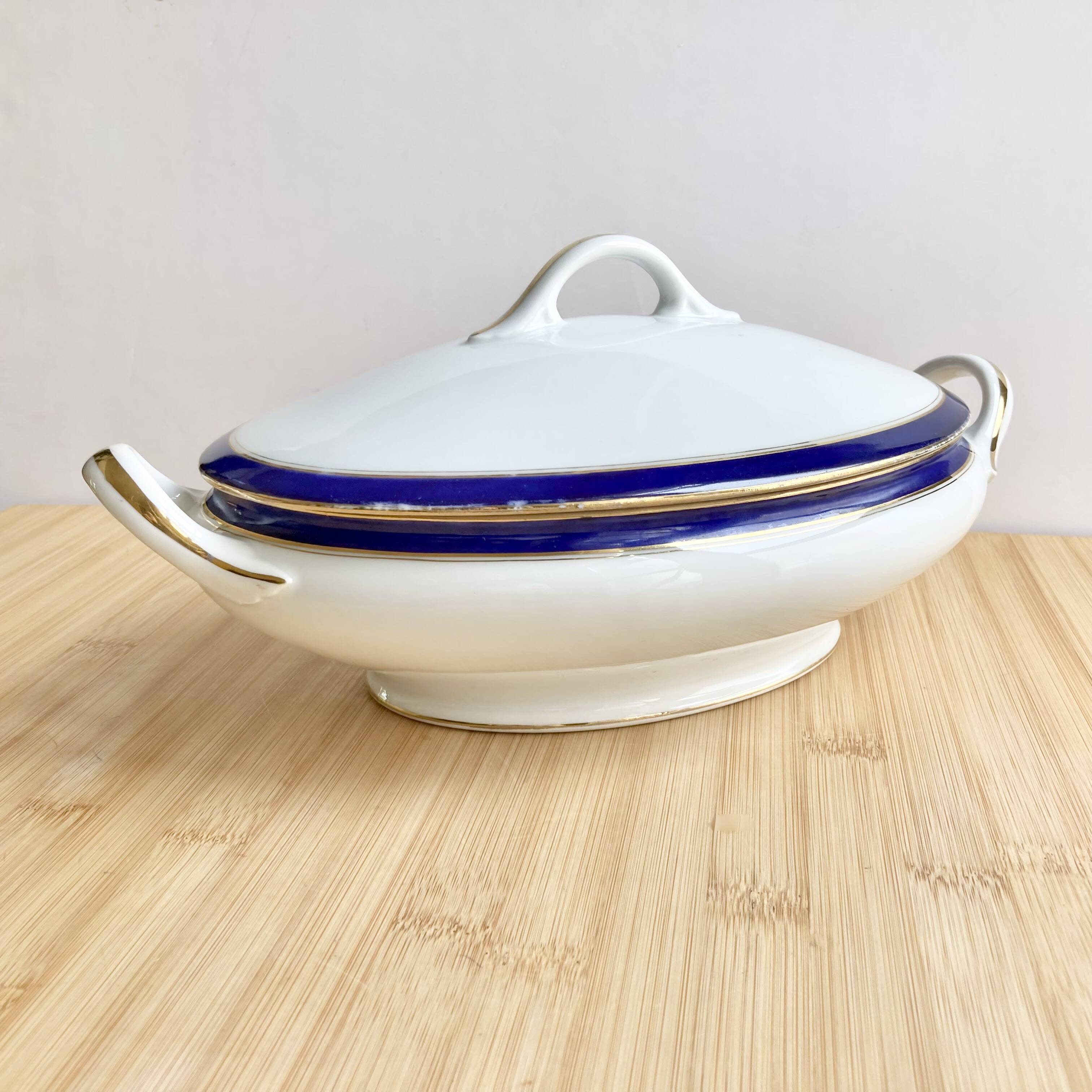 F.Legrand porcelain soup tureen 1920
