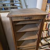 Pair of oak curtain file cabinets