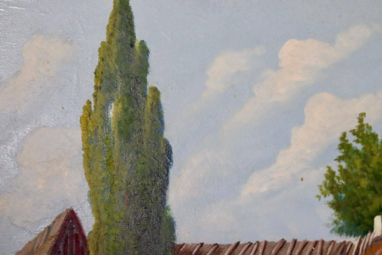 « Paysage avec ferme » par E Johansson