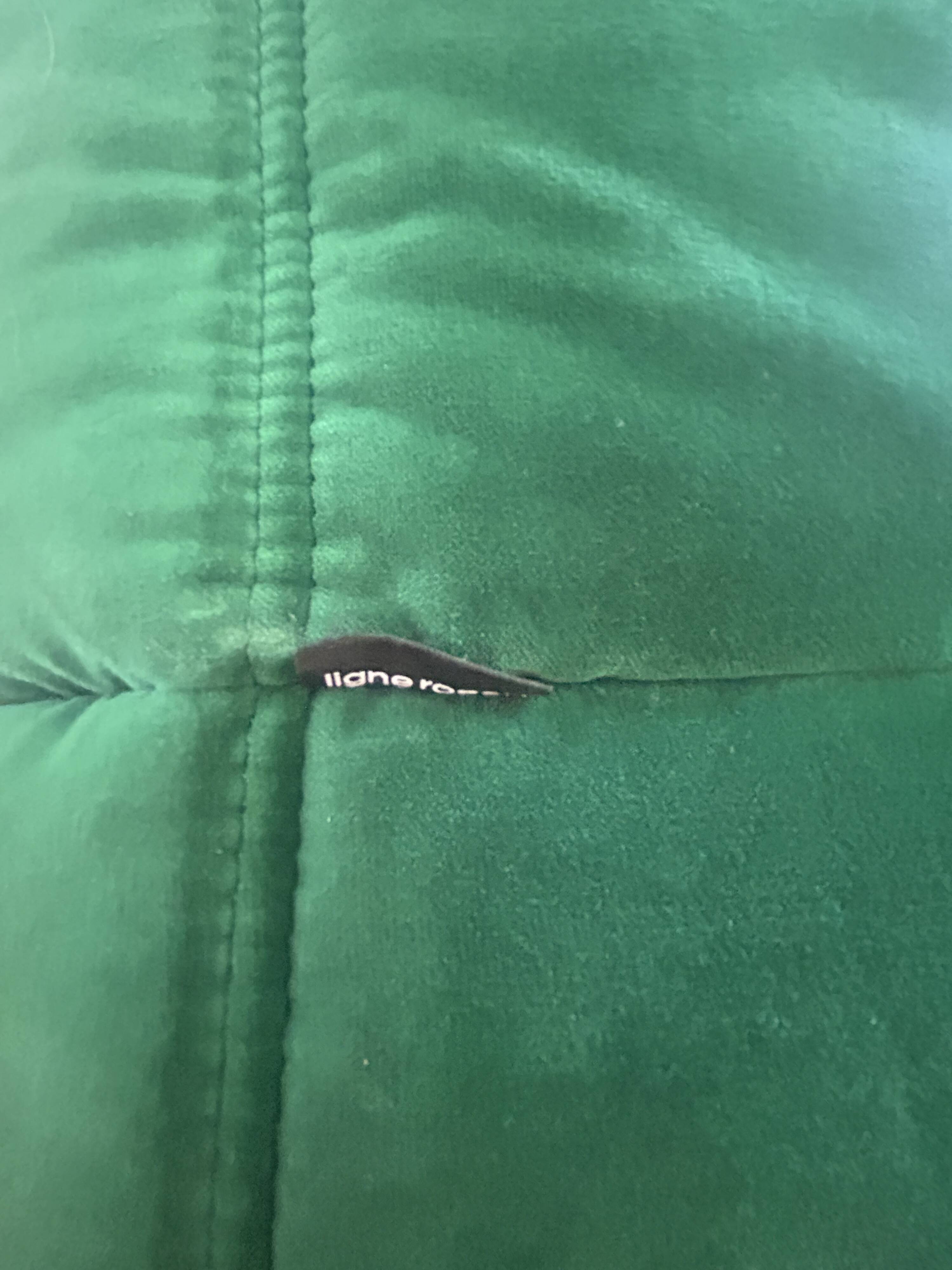 Togo 3-seater sofa in emerald green velvet