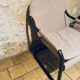 Fauteuil Ikea vintage en lin et métal