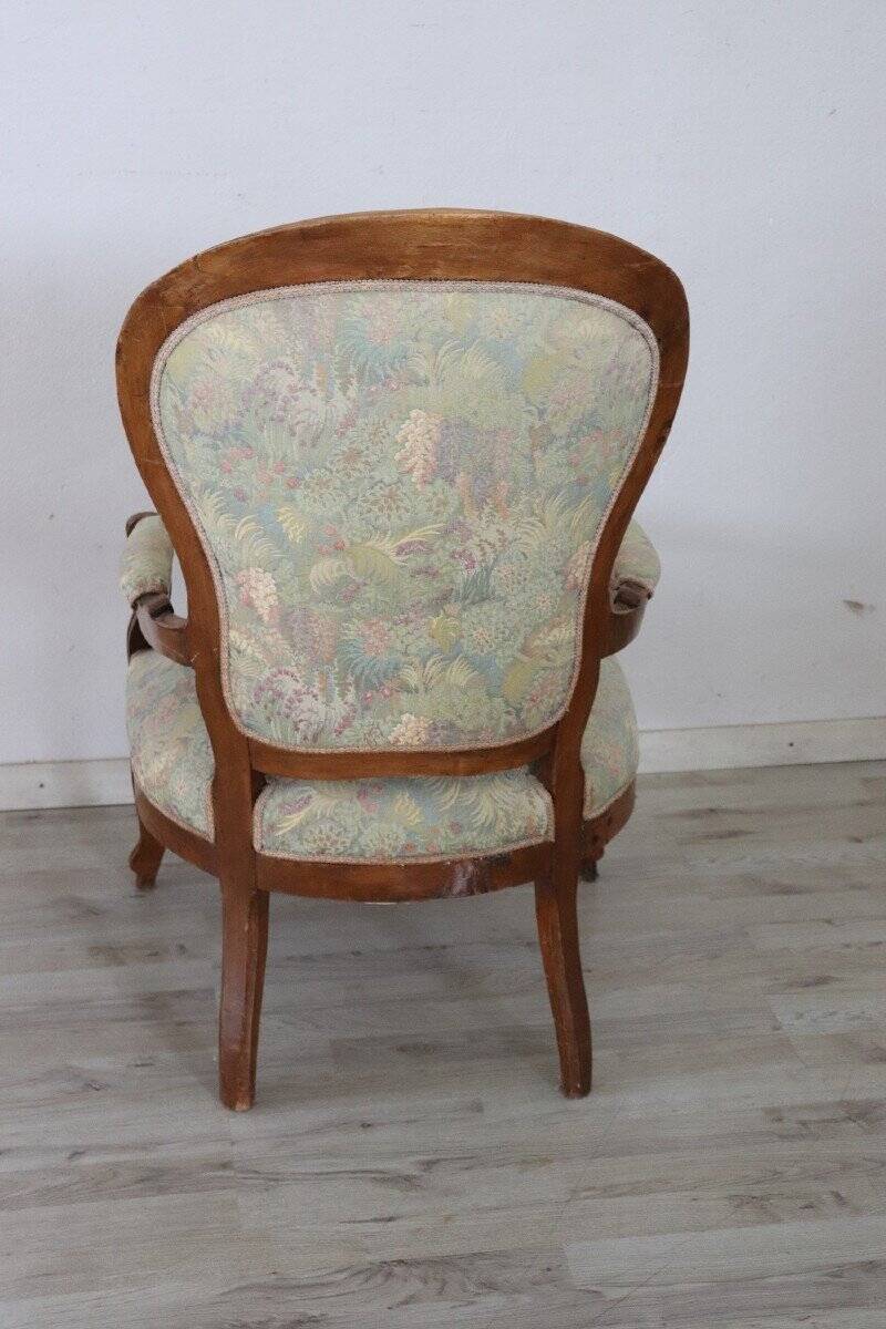 Antique walnut armchair 19th Century