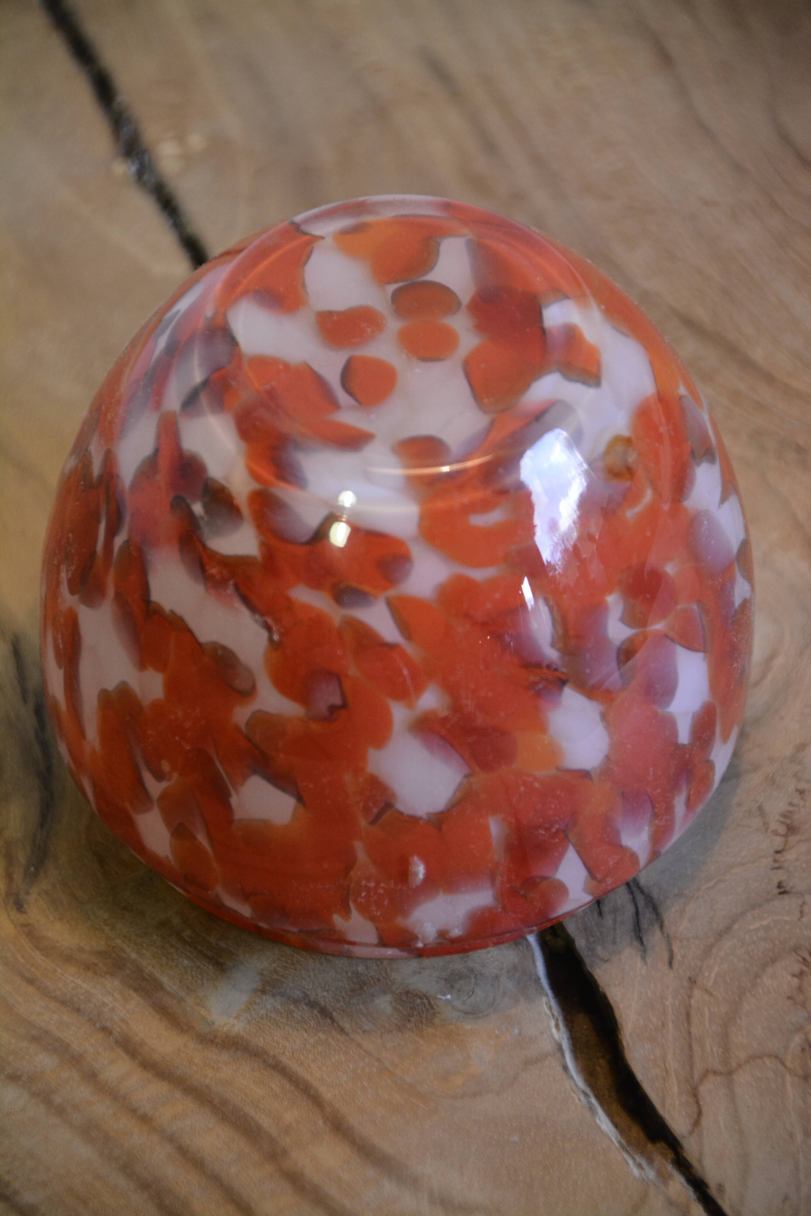Orange glass jar