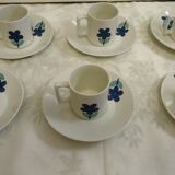 Set of 6 cups and 6 saucers vintage Louis lourioux