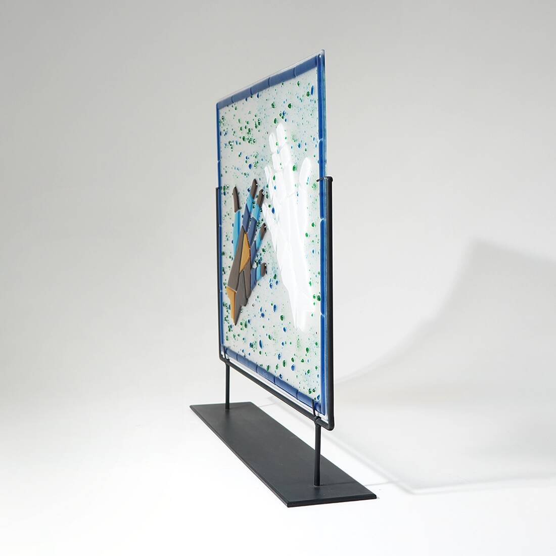 Mario Rossello, travail de fusion de verre pour le Studio Casarini Savona, années 1990.