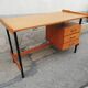 Bureau vintage métal et caisson bois