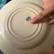 Large royal blue plate made of earthenware from 1875 Gien.