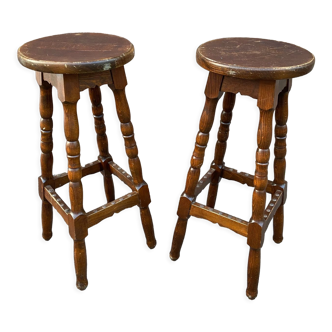 2 vintage bar stools