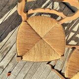 1 set of 4 rustic chairs
