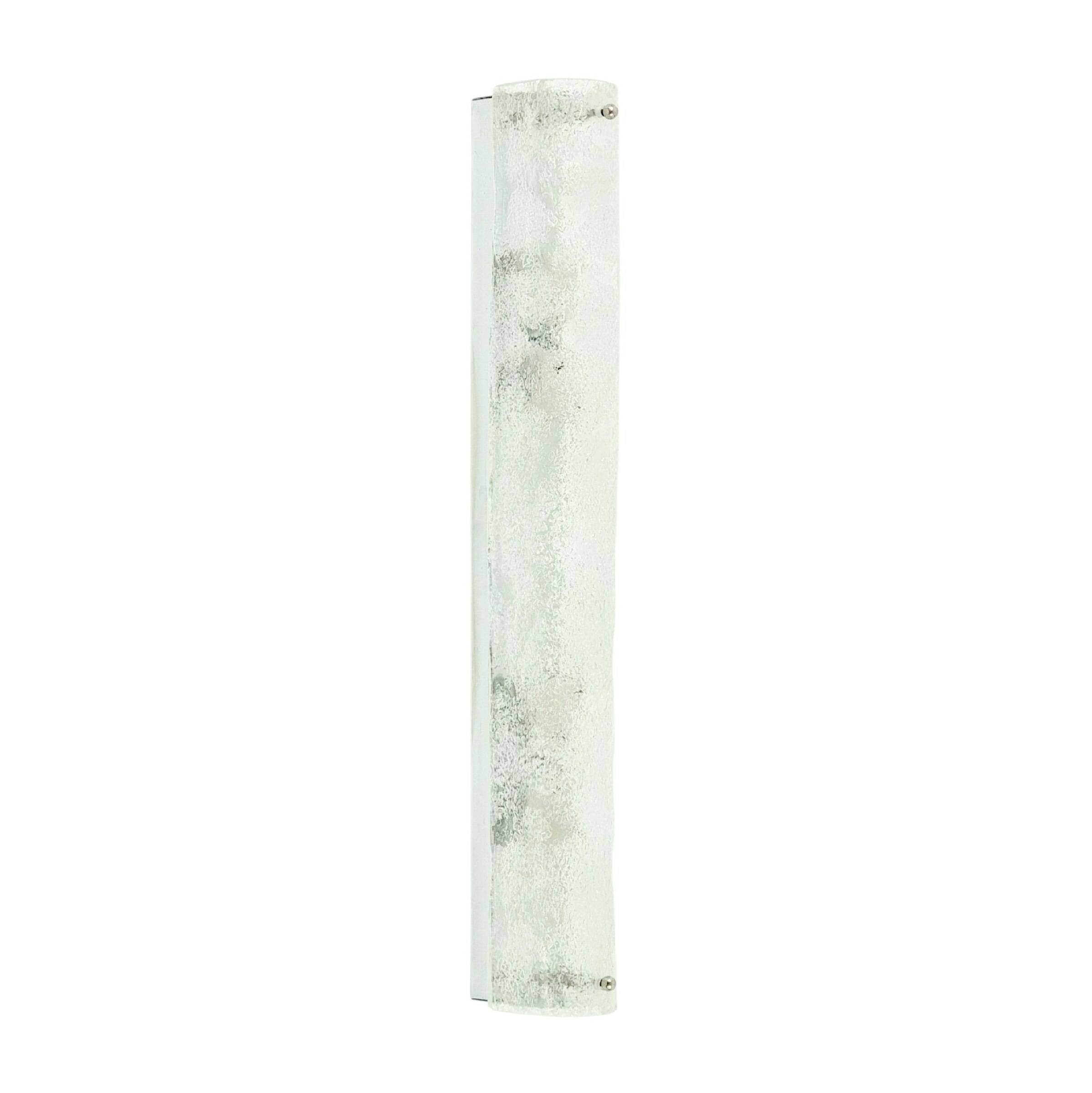 Mid-Century XL Tubular Murano Glass Wall Light - Hillebrand, Germany, 1970s