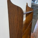 Oak wall bookcase shelf