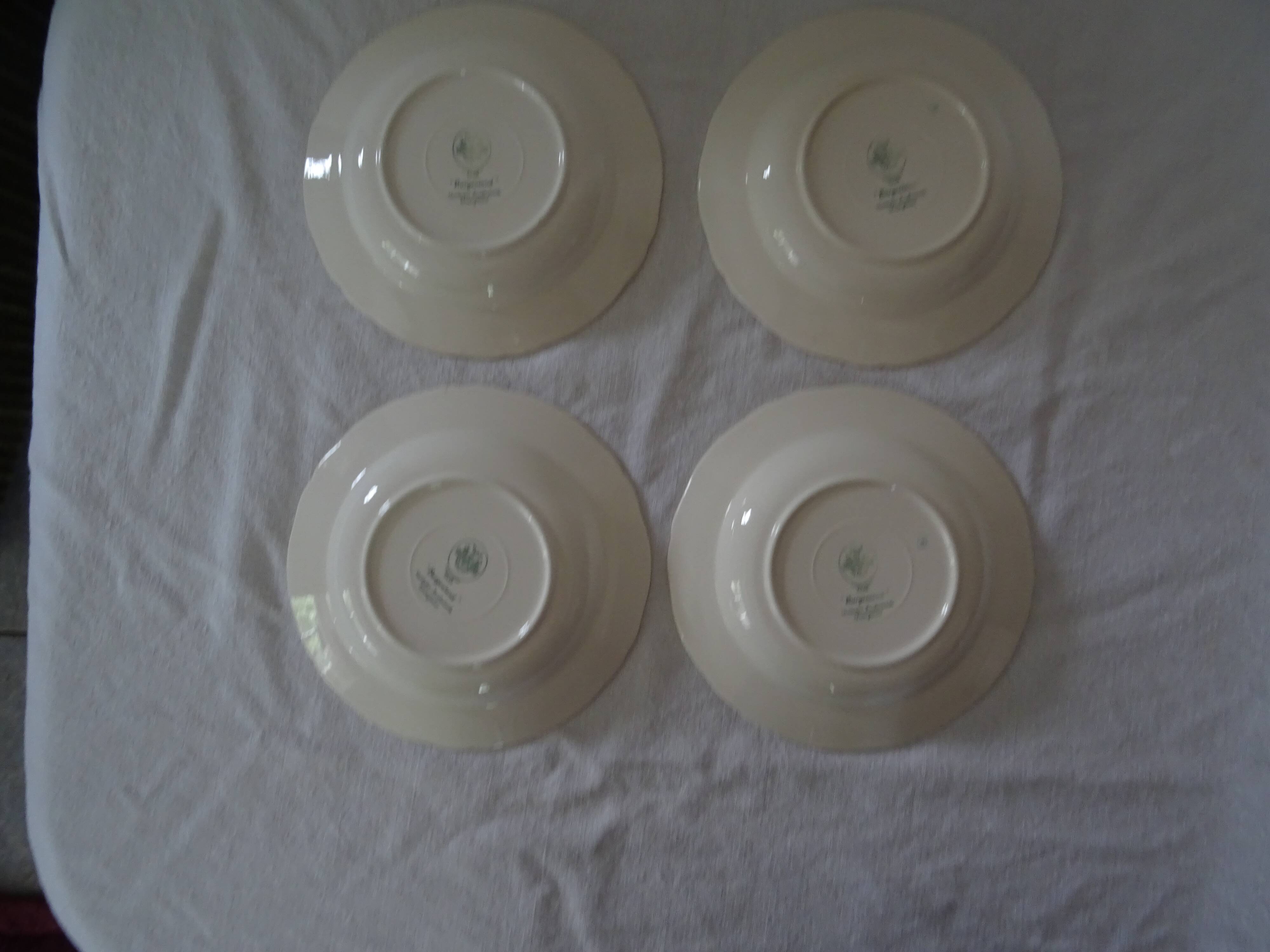 4 old earthenware plates 26923 villeroy boch burgenland blue