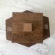 small art deco box in wood and molded glass from the 1930s