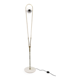 Rare lampadaire italien réglable Angelo Lelii en marbre et laiton, 1952