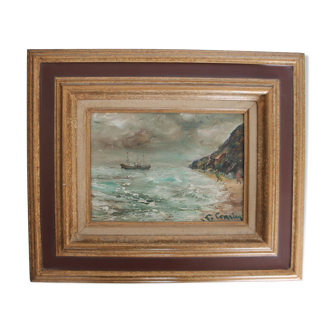Painting Normandie Marine Constant Censier
