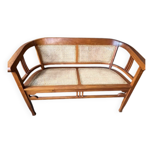 Banc canné style colonial